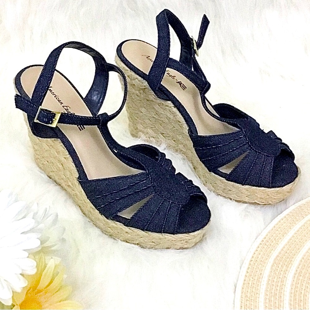 NWOT American Eagle AE Espadrille Wedge Sandal - Picture 11 of 11